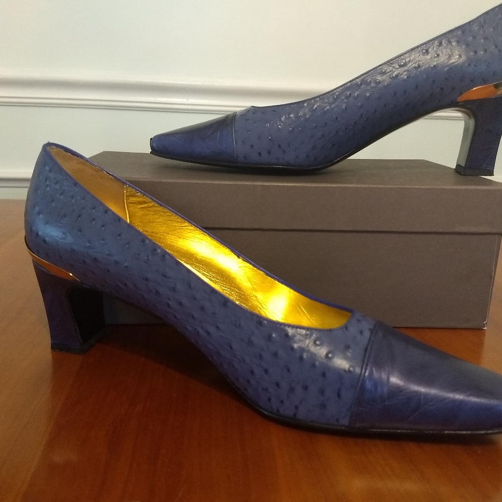 Vtg Timothy Hitsman leather pumps 9C